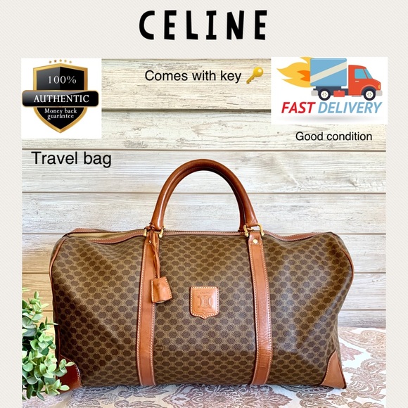 Celine Handbags - 💯 Celine travel bag macadam pvc boston brown